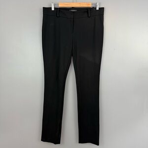 Ann Taylor Black Straight Leg Dress Pants Size 10 Classic Fit Stretch